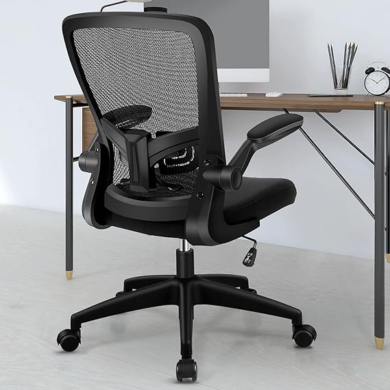 Ergonomic Office Chair, Comfort Swivel Home Office Task Chair, Breathable Mesh Desk Chair with Lumbar Support, Adjustable Height